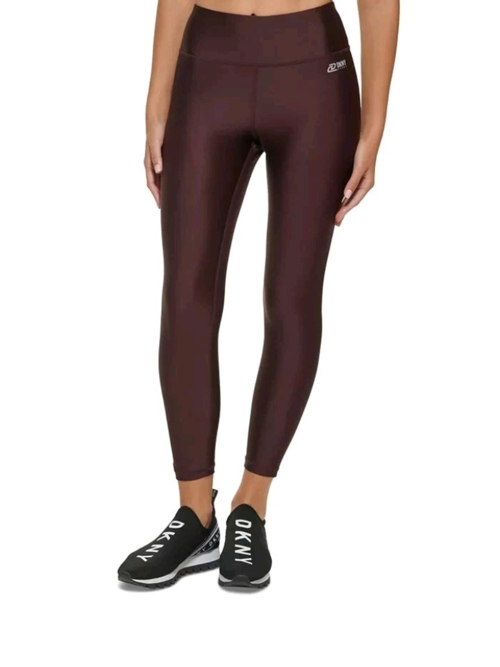 DKNY Women's Dark Brown High-Rise Leggings